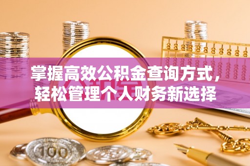 曲周掌握高效公积金查询方式，轻松管理个人财务新选择